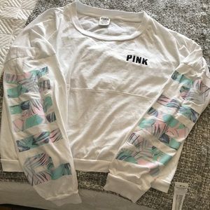PINK LONG SLEEVED SHIRT - Floral letters
